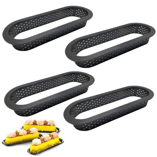 4 Pcs Oval Tart Rings Cake Mould Cutter Perforated Cake Mousse Ring Oval Shape Mousse Circle DIY Dessert Ring for Dessert Baking DIY Tart Decoration 4 Pcs Oval Tart Rings Cake Mould Cutter Perforated Cake Mousse Ring Oval Shape Mousse Circle DIY Dessert Ring for Dessert Baking DIY Tart Decoration
