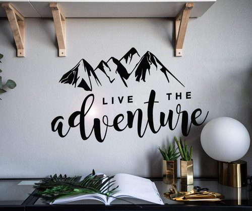 Wallstickers4you Vinyl Wall Decal Motivation Phrase Live The Adventure Stickers Mural 22.5 in x 13.5 in gz123 Wallstickers4you Vinyl Wall Decal Motivation Phrase Live The Adventure Stickers Mural 22.5 in x 13.5 in gz123