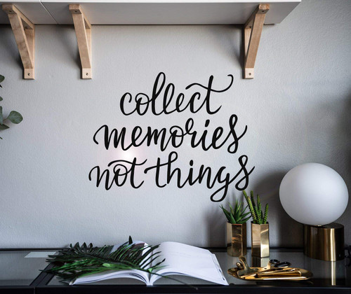 Vinyl Wall Decal Inspirational Phrase Collect Memories Not Things Stickers Mural 22.5 in x 17.5 in gz135 Vinyl Wall Decal Inspirational Phrase Collect Memories Not Things Stickers Mural 22.5 in x 17.5 in gz135