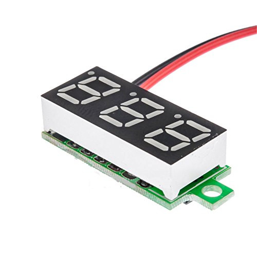 Solu ®Dc4.5-30v Two Wires Digital Voltmeter 0.36" LED Display//0.36 Inches Blue LED 4.50-30.00v Dc Digital Voltmeter Measure Voltage Panel Meter//mini 0.36" 3 Digital LED Display Dc 4.5-30v Blue Volt Voltage Meter Voltmeter