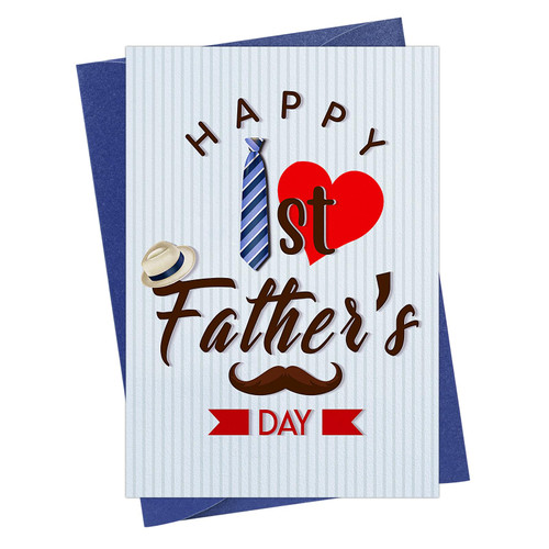 FaCraft First Fathers Day Cards,4x6 1st Father's Day Card from Daughter Son,Happy First Fathers Day Gift Card from Baby Boy Girl for New Dad New Father First Time Dad Card FaCraft First Fathers Day Cards,4x6 1st Father's Day Card from Daughter Son,Happy First Fathers Day Gift Card from Baby Boy Girl for New Dad New Father First Time Dad Card