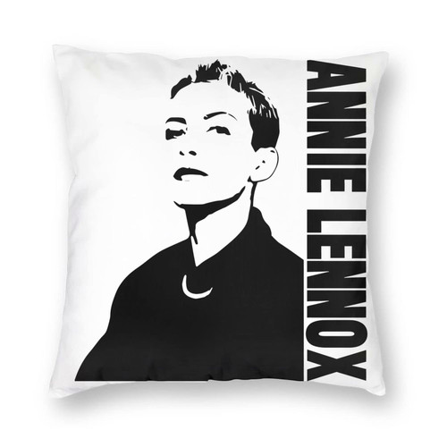 Ekocev Annie Lennox Throw Pillow Covers Decorative Square Cushion Pillowcase with Zipper for Bedroom Sofa Couch 24"X24"