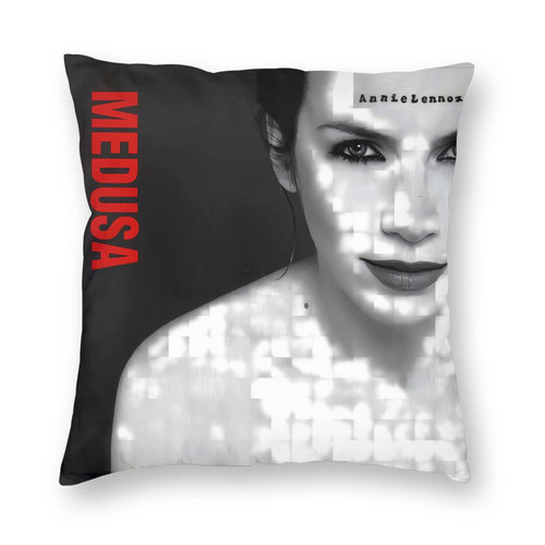 Ekocev Annie Lennox Medusa Throw Pillow Covers Decorative Square Cushion Pillowcase with Zipper for Bedroom Sofa Couch 26"X26"