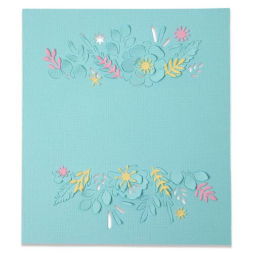 Sizzix Thinlits Die Set 4PK Floral Borders by Olivia Rose, 665186, Multicolor