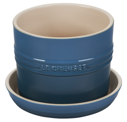 Le Creuset Stoneware Herb Planter, 5.5 Inches, Deep Teal