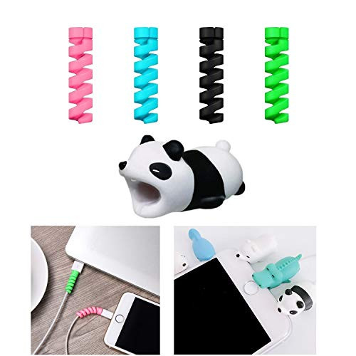 5Pieces Charger Cable Saver,Flexible Silicone Cellphone Charger Cable Protector,PC/Notebook Cable Protector,Mouse Cable Protector,Suit for All Cellphones,Computers (5Pieces)