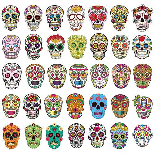 Sugar Skull Stickers Pack 50pcs Laptop Skull decals dia de los muertos Mexican Day of the Dead Sticker Bomb Water Bottle Luggage Bike Computer Skateboard Vinyl Decal Pack (Sugar Skull stickers 50pcs) Sugar Skull Stickers Pack 50pcs Laptop Skull decals dia de los muertos Mexican Day of the Dead Sticker Bomb Water Bottle Luggage Bike Computer Skateboard Vinyl Decal Pack (Sugar Skull stickers 50pcs)