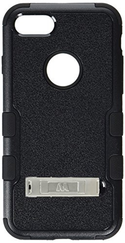 Asmyna TUFF Hybrid Protector Cover with Stand for iPhone 7 - Natural Black/Black