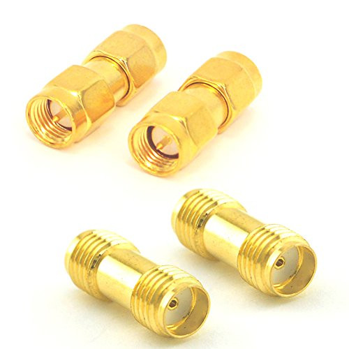 Nisaea SMA Kit Antenna Cable Connector SMA Male to Male SMA Female to Female RF Coax Adapter Pack of 4 Nisaea SMA Kit Antenna Cable Connector SMA Male to Male SMA Female to Female RF Coax Adapter Pack of 4