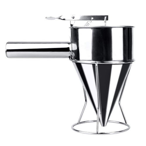 TYUI Piston Funnel Dispenser with Stand?Stainless Steel Pancake Batter Dispenser,with Detachable Handle and Baking Stand for Takoyaki Baking Cake Desserts TYUI Piston Funnel Dispenser with Stand?Stainless Steel Pancake Batter Dispenser,with Detachable Handle and Baking Stand for Takoyaki Baking Cake Desserts