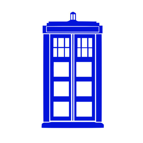 Bargain Max Decals - Tardis DW Whovian Sticker Decal Notebook Car Laptop 8" (Blue)