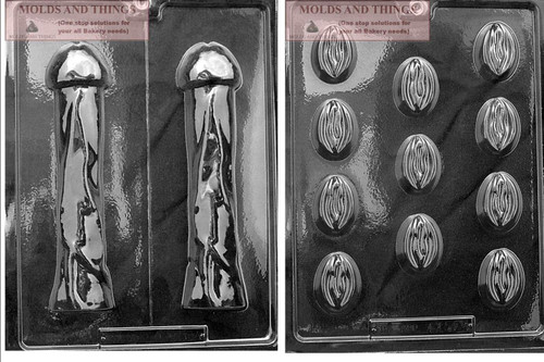 THE PLEASER 3D Adult Chocolate Candy Mold & Bite Size Ladies Chocolate Candy Mold with Copyrighted Molding Instructions