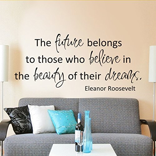 DigTour WallArt Vinyl Inspirational Wall Decal Eleanor Roosevelt Wall Quote Motivational Wall Sticker Home Art Decor Custom