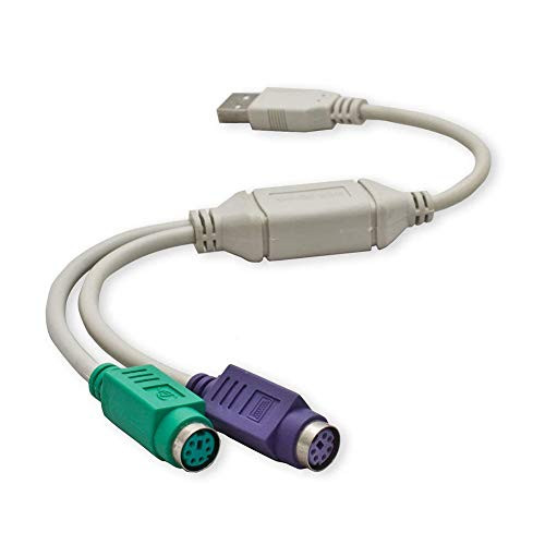 RUNFON 1 PCS USB to Dual PS2 Keyboard Mouse Converter Adapter Cable Laptop PC Computer
