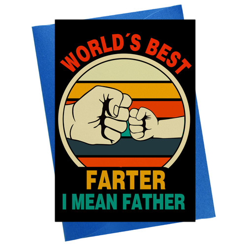 FLYAB Funny Fathers Day Card for Dad from Daughter Son Happy Fathers Day Greeting Card with Envelope Fathers Day Birthday Gifts Card for Dad Grandpa-World's Best Farter I Mean Father FLYAB Funny Fathers Day Card for Dad from Daughter Son Happy Fathers Day Greeting Card with Envelope Fathers Day Birthday Gifts Card for Dad Grandpa-World's Best Farter I Mean Father