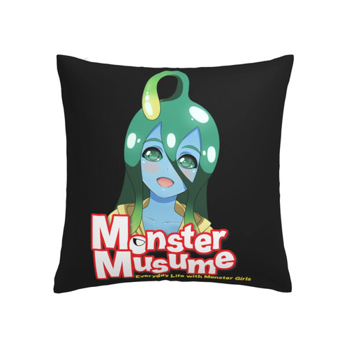 Geamla Anime Monster Musume SUU Pillow Cover for Sofa Home Car Office Dorm Decor Pillowcase 18inchx18inch