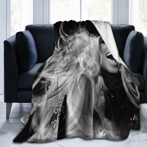 Janet and Jackson Singer Throw Blanket Soft Cozy Flannel Blankets Decor for Bed Couch Living Room Travel Outdoor 40"X30"