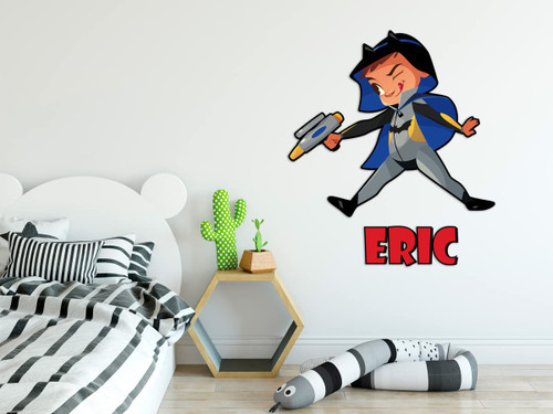 Customizable Gothic Hero Wall Decal - Name & Superheroes - Prime Series - Baby Girl or Boy - Custom Name & Superheroes- Nursery Wall Decal for Baby Room Decorations - Mural Wall Decal Sticker