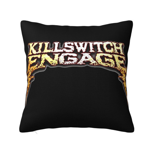 BAETI Kilsswitch Rock Engage Music Band Logo Throw Pillow Covers Double Printing Pillowcase Super Soft Pillow Cover for Couch Sofa Living Room 18"X18"