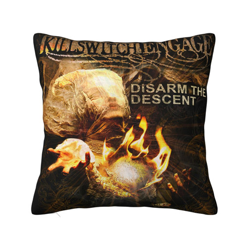Kilsswitch Rock Engage Music Band Disarm The Descent Throw Pillow Covers Double Printing Pillowcase Super Soft Pillow Cover For Couch Sofa Living Room 18"X18"
