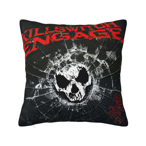 Kilsswitch Rock Engage Music Band As Daylight Dies Throw Pillow Covers Double Printing Pillowcase Super Soft Pillow Cover for Couch Sofa Living Room 18"X18"