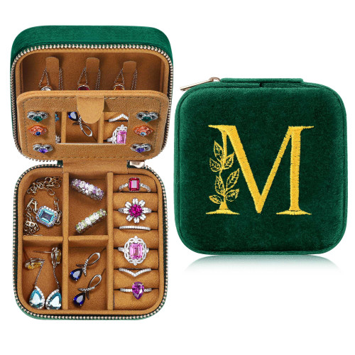 Parima Jewelry Organizer Box, Jewelry Organizer Travel Jewelry Case | Ring Organizer Necklace Organizer Earring Organizer Box | Jewelry Travel Organizer | Small Jewelry Organizer | Initial M Parima Jewelry Organizer Box, Jewelry Organizer Travel Jewelry Case | Ring Organizer Necklace Organizer Earring Organizer Box | Jewelry Travel Organizer | Small Jewelry Organizer | Initial M