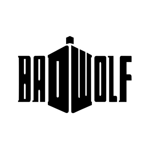 Bargain Max Decals - Badwolf DW Whovian Tardis Logo Sticker Decal Notebook Car Laptop 8" (Black)