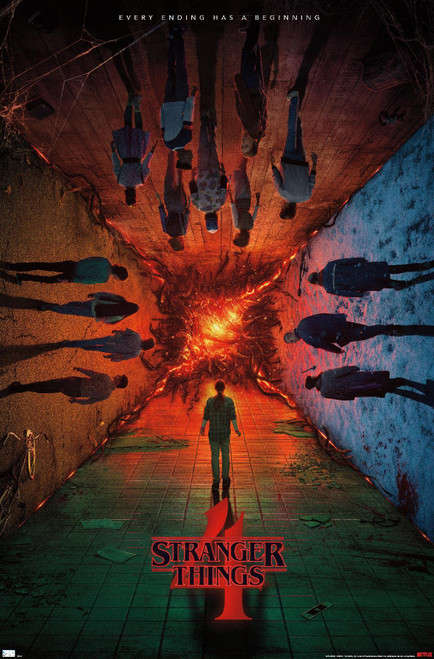 Trends International Netflix Stranger Things: Season 4 - Group Teaser One Sheet Wall Poster, 22.375" x 34", Unframed Version