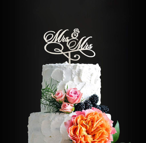 Mrs&Mrs Cake Topper, Mrs and Mrs Wedding Cake Topper, Same Sex Wedding Cake Topper, Lesbian Cake Decor, Rustic Chic