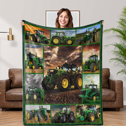 AISDE Green Tractor Blanket Boys Excavator Plush Throw Blanket Soft Fuzzy Flannel Tractor Blanket for Bed Couch Sofa Decor Blankets Trucks Car Lover Toddler Kids Blankets Gift 60"x50" AISDE Green Tractor Blanket Boys Excavator Plush Throw Blanket Soft Fuzzy Flannel Tractor Blanket for Bed Couch Sofa Decor Blankets Trucks Car Lover Toddler Kids Blankets Gift 60"x50"