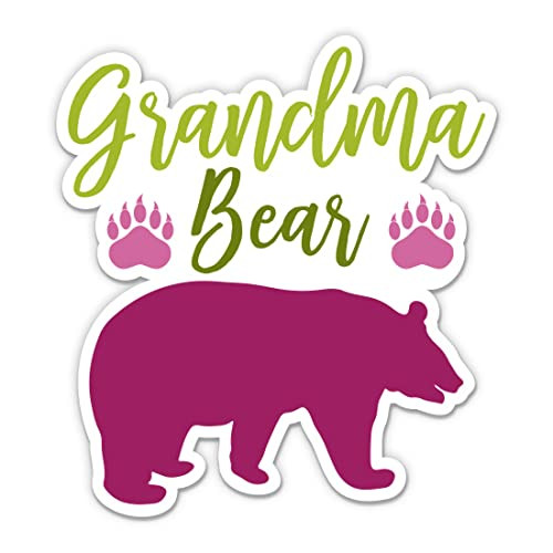 Grandma Bear Sticker - 3" Laptop Sticker - Waterproof Vinyl for Car, Phone, Water Bottle - Grandmother Decal