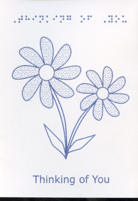 Braille and Tactile Greeting Card: Thinking Of You