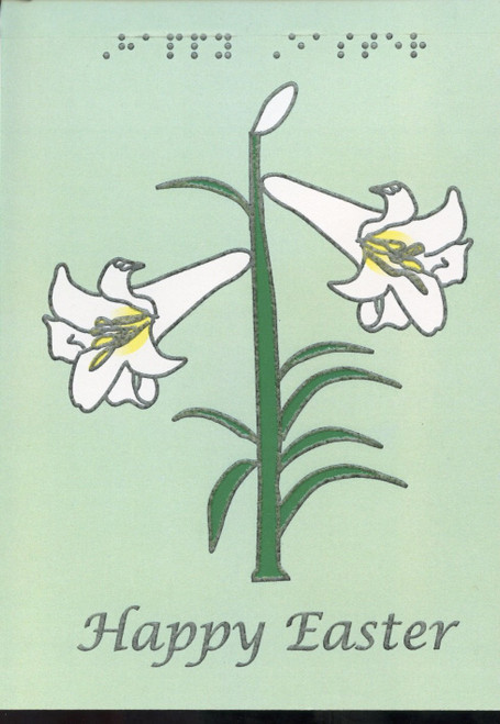 Braille and Tactile Greeting Card: Easter Lily