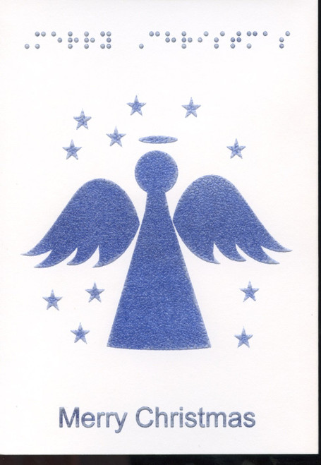 Braille and Tactile Greeting Card: Merry Christmas - Angel
