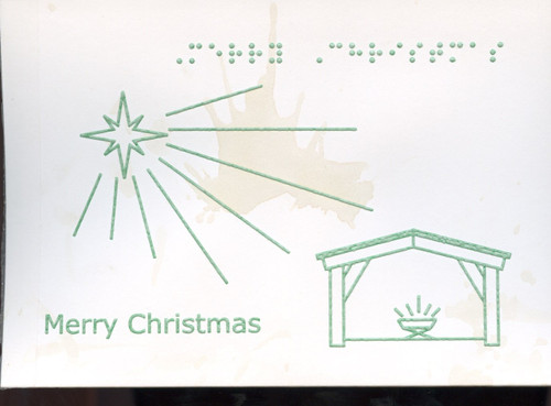 Braille and Tactile Greeting Card: Christmas Star