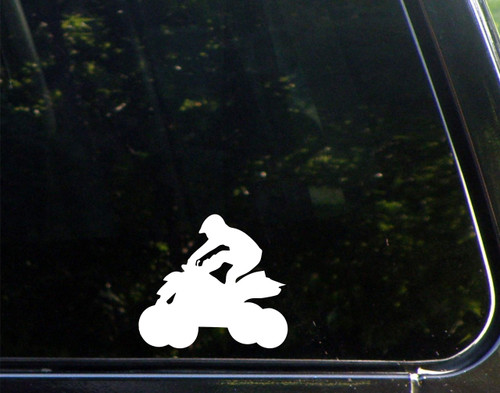 ATV - 4" x 4" - Vinyl Die Cut Decal/Bumper Sticker for Windows, Cars, Trucks, Laptops, Etc. ATV - 4" x 4" - Vinyl Die Cut Decal/Bumper Sticker for Windows, Cars, Trucks, Laptops, Etc.