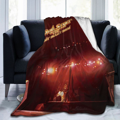 Bob Music Seger Singer Nine Tonight Throw Blanket Soft Cozy Flannel Blankets Decorative Comfortable Lightweight for Travel Sofa Bed Dormitory 40"X30"
