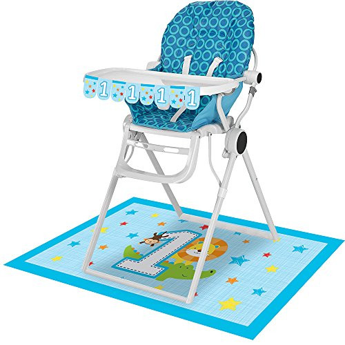 Creative Converting 324600 High Chair kit, Multisizes, White and Blue