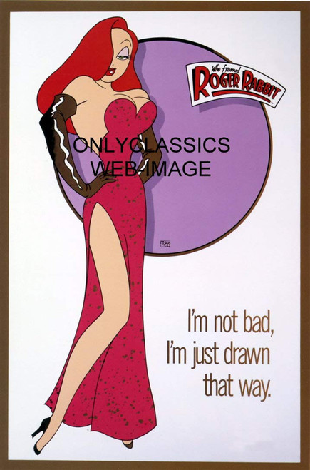 OnlyClassics 1988 WHO Framed Roger Rabbit Movie 12X18 Poster Pinup Cheesecake VA VA VOOM Art