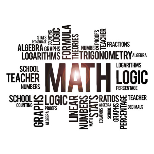 Large Vinyl Wall Decal Math Words Cloud Art School Decor Science Stickers Mural (ig5137) Black