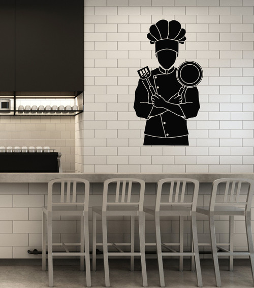 Vinyl Wall Decal Chef Cook Restaurant Kitchen Cooking Dining Room Stickers Mural Large Decor (ig5382) Vinyl Wall Decal Chef Cook Restaurant Kitchen Cooking Dining Room Stickers Mural Large Decor (ig5382)