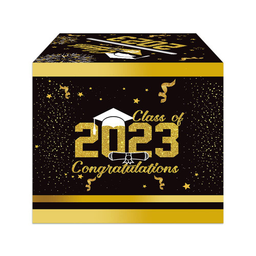 Graduation Cards Box 2023 Grad Party Wish Card Holder Box Class Of 2023 Graduation Advice Cards Box 2023 Congrats Grad Card Box Table Centerpieces Decoration for Graduation Party Supplies (Blue)