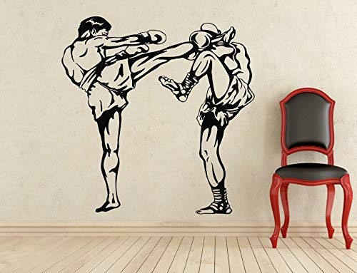 Kickboxing Wall Decal Sport Vinyl Sticker Wall Decor Removable Waterproof Decal (104SK)