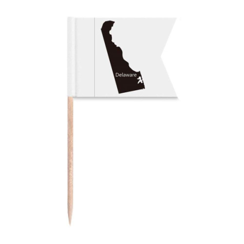 America USA Map Outline Toothpick Flags Labeling Marking for Party Cake Food Cheeseplate