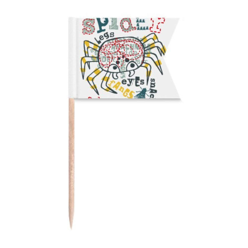 Discover World Spider Adventure Pattern Toothpick Flags Labeling Marking for Party Cake Food Cheeseplate