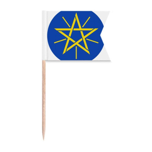 Erhiopia Africa National Emblem Toothpick Flags Labeling Marking for Party Cake Food Cheeseplate Erhiopia Africa National Emblem Toothpick Flags Labeling Marking for Party Cake Food Cheeseplate