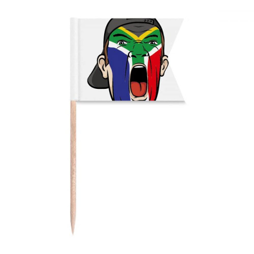 South Africa Flag Facial Makeup Cap Toothpick Flags Labeling Marking for Party Cake Food Cheeseplate