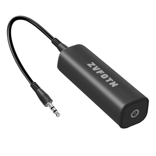 ZVFOTN Ground Loop Noise Isolator, Audio Noise Filter for Car Audio/Home Stereo System with 3.5mm Audio Cable, Eliminate Buzzing Sound, Black