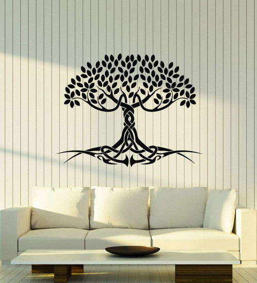 Vinyl Wall Decal Celtic Tree of Life Roots Leaves Symbol Myth Stickers Mural Large Decor (g1268) Black Vinyl Wall Decal Celtic Tree of Life Roots Leaves Symbol Myth Stickers Mural Large Decor (g1268) Black