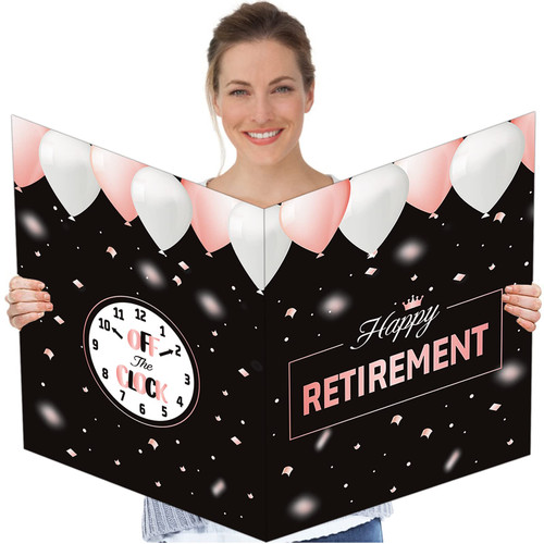 Farewell Party Decorations, Jumbo Farewell Card With Envelope, Happy Retirement Going Away Gift for Coworker Men Women, Goodbye Good Luck Retirement Card Guest Book Party Supplies (14x22 Inch)